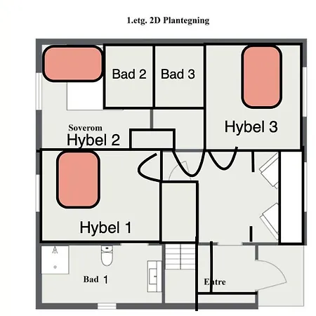 Overnatting, Tordenskjolds Gate 24b * Мушёэн